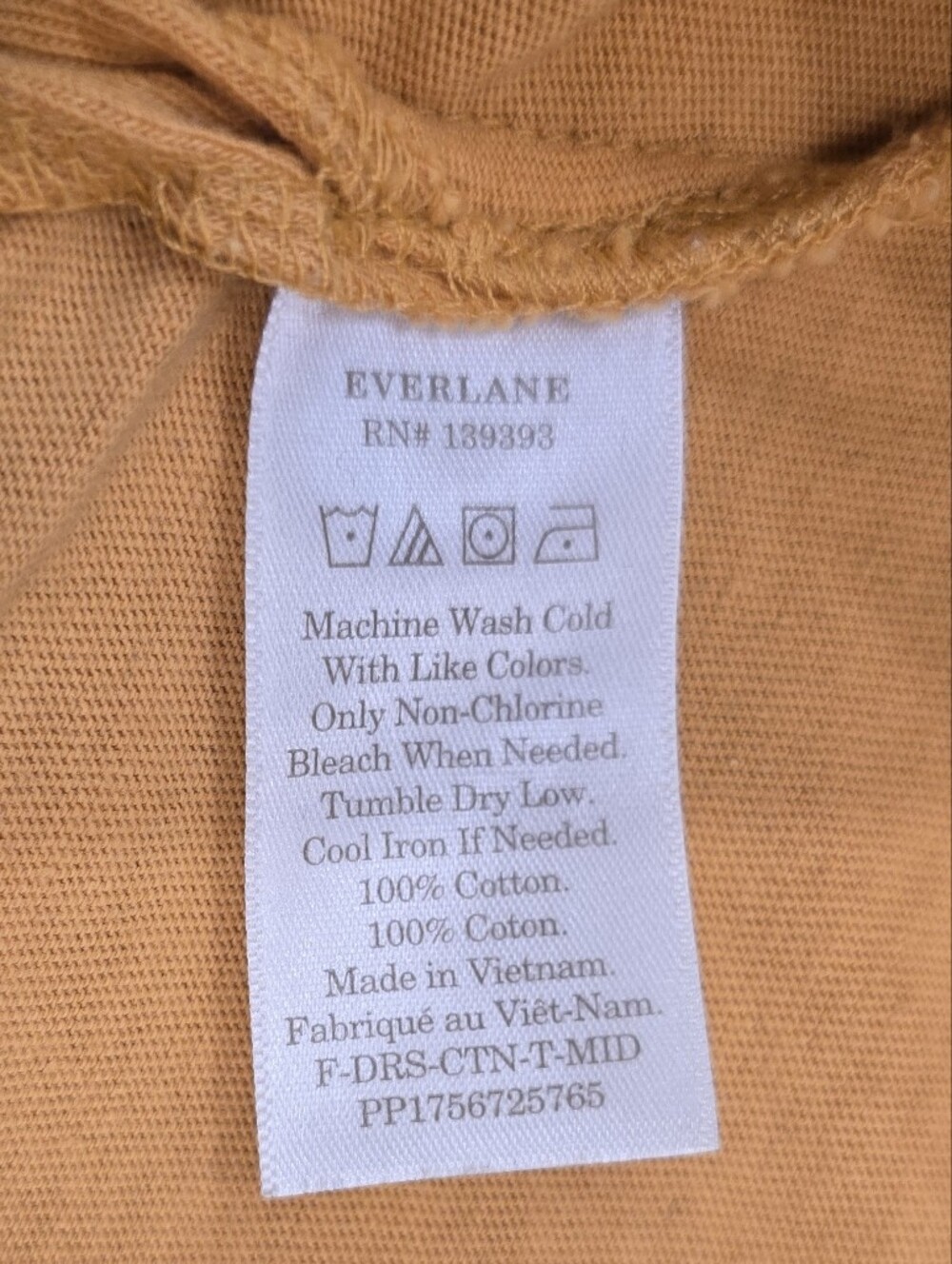 Everlane The Weekend Tank Dress Cotton mustard yellow L - Picture 6 of 6